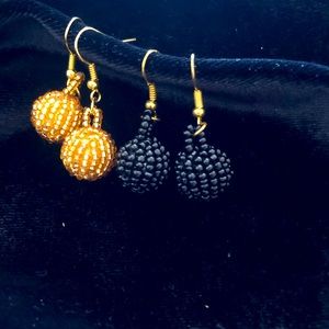 Beaded ball earrings